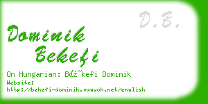 dominik bekefi business card